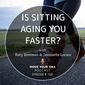 Image that reads: Is Sitting Aging You Faster?